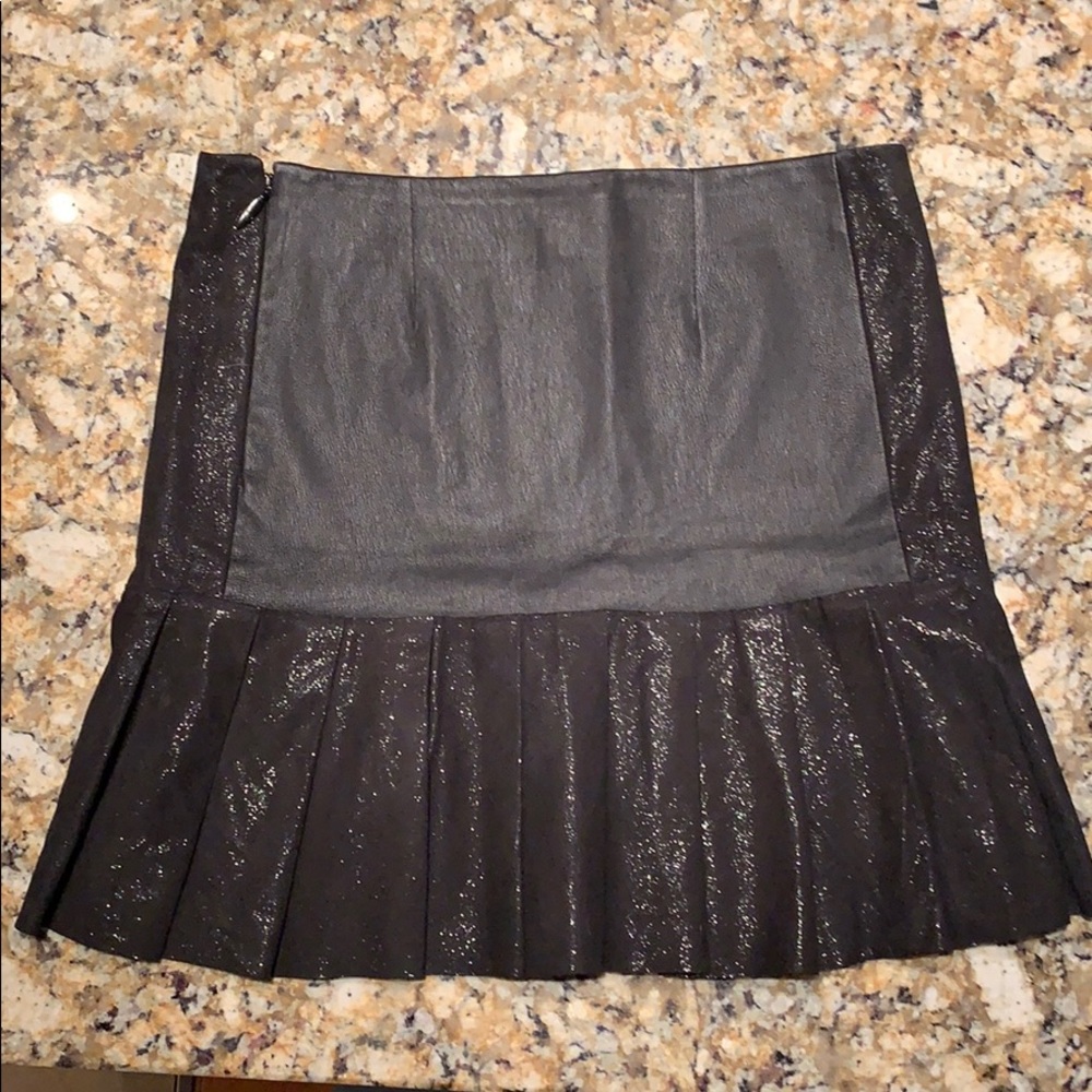 RARE Juicy Couture - lamb leather pleated skirt